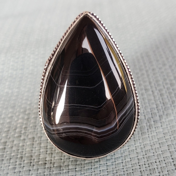 New Botswana Agate 925 Silver Ring. - Picture 2 of 11